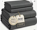 Hotel Luxury Sheet Set 800TC Egyptian Cotton dark grey
