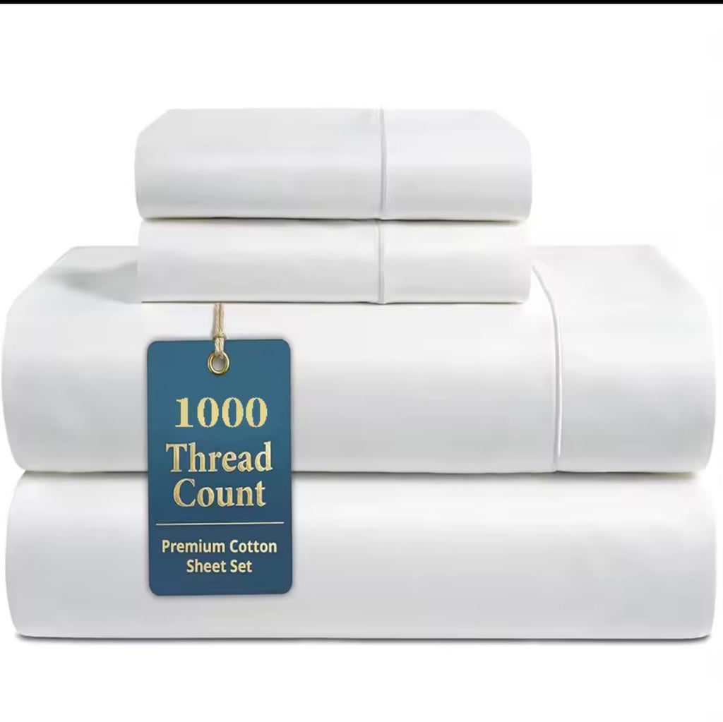 Egyptian Cotton Sateen Sheet Set champagne with lace trim detail