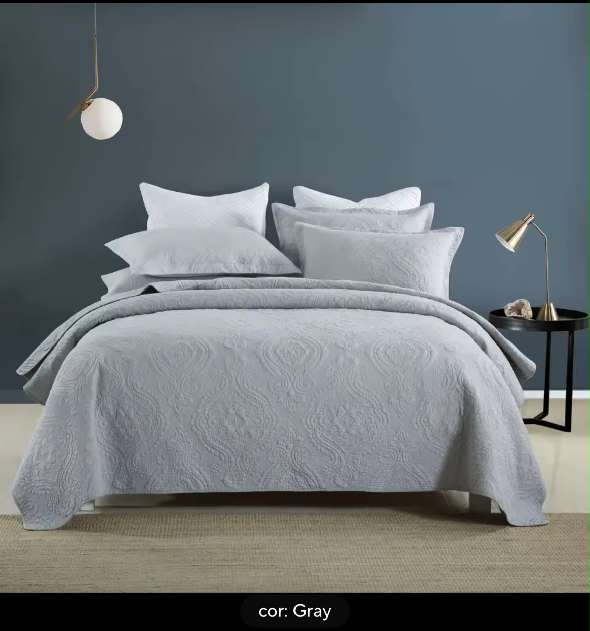 Milk Beige matelassé cotton bedspread full bed view with matching pillowcases