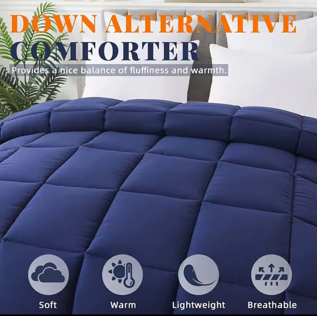 Down alternative comforter features - soft, warm, lightweight, breathable