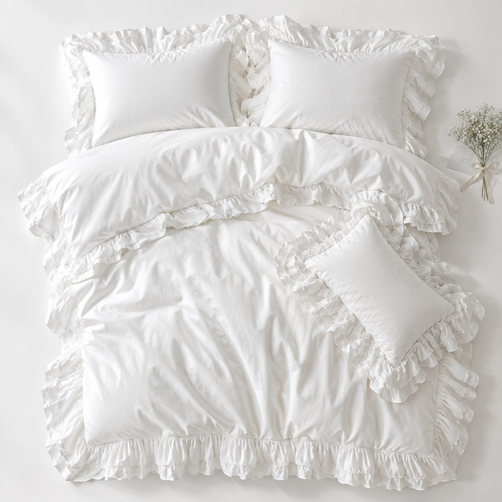 Ruffle Princess Bedding Set - flatlay produto
